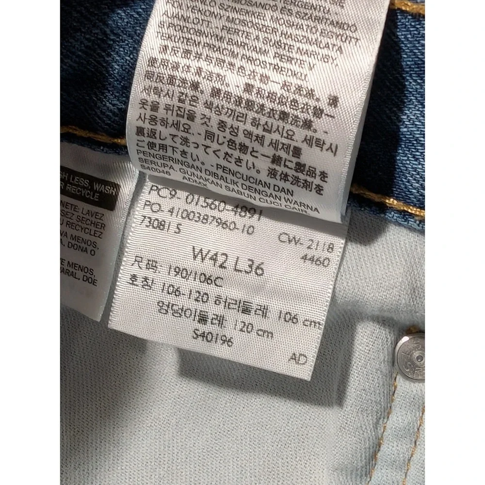 Levi's 550‎ Jeans Mens 42x36 Blue Relaxed Fit  Denim Big Tall Medium Wash Pant